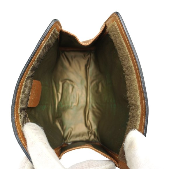 Vintage GUCCI Web Suede Leather Cosmetics Toiletry Travel Bag Italy - Picture 6 of 9